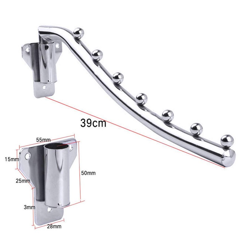 Folding Wall Mounted Clothes Hanger Rack, Stainless Steel Garment Hooks