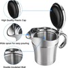 Stainless Steel Double Insulated Gravy Jug with Hinged Lid for