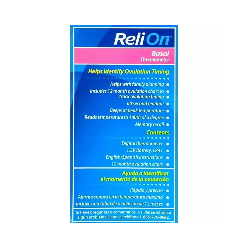 ReliOn Basal Thermometer Ovulation Cycle Tracker