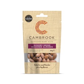 Cambrook Hickory Smoke Seasoned Almonds & Cashews 80g (Pack of 9)
