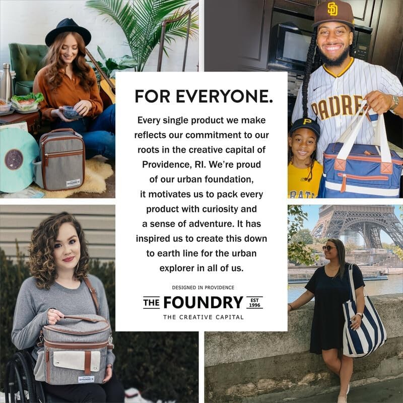 Foundry Insulated Lunch Bag for Men/Women/Kids with Bottle and Containers