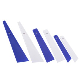 6 Pieces Plastic Glue Scraper Leather Craft Tools Leather Spatula Plastic Glue Tool Scraper Pot Handmade Sewing Accessories