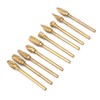 10Pcs Grinding Heads Carbide Tungsten Steel Woodworking Carving Abrasive Rotating