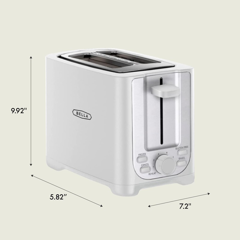 BELLA 2 Slice Toaster with Auto Shut Off - Extra