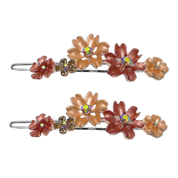 Bella Set of 2 Hair Barrettes Hair Clips With Snap-on