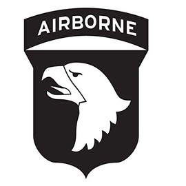 CRDesign 101st Airborne Screaming Eagles WWII Black Decal Sticker for Car Truck SUV Laptop