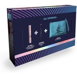 Maybelline New York Gift Pouch with Sky High Volumising Mascara and Line Refine Eye Pencil, Colour: Black, For Intense and Impactful Eye Make-up