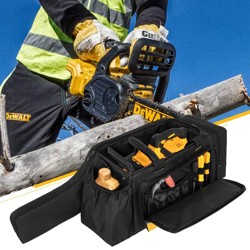 Jaffzora Chainsaw Case,Waterproof Chainsaw Storage Bag Compatible with DEWALT &