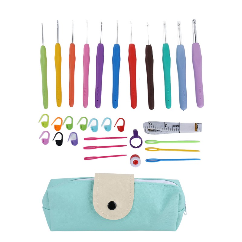31 Piece Crochet Hooks Set Professional Ergonomic Crochet Hooks with