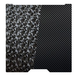 Sahvaim 355x346mm Build Plate for Bambu Lab H2D/H2S,Double Sided PEO PET Flexible Removable Spring Steel Heated Printing Bed Platform，Removable Heated Bed for H2D Combo/H2S(Carbon Fiber+Diamond)