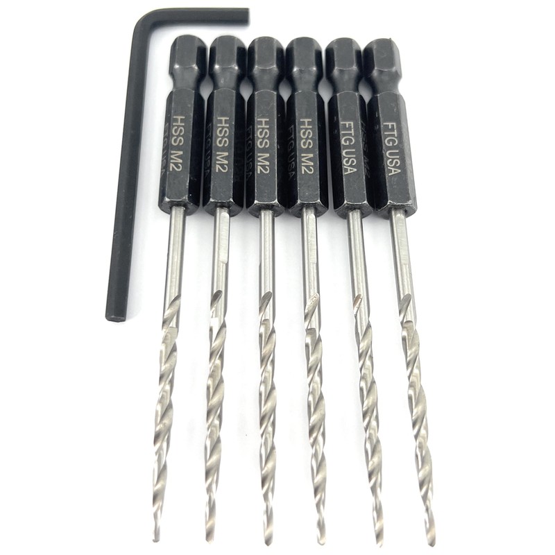FTG USA Tapered Countersink Drill Bit Set 6 Pc #4