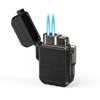 TOPAKY Torch Lighter, Waterproof Windproof Dual Flame Butane Lighter, Refillable