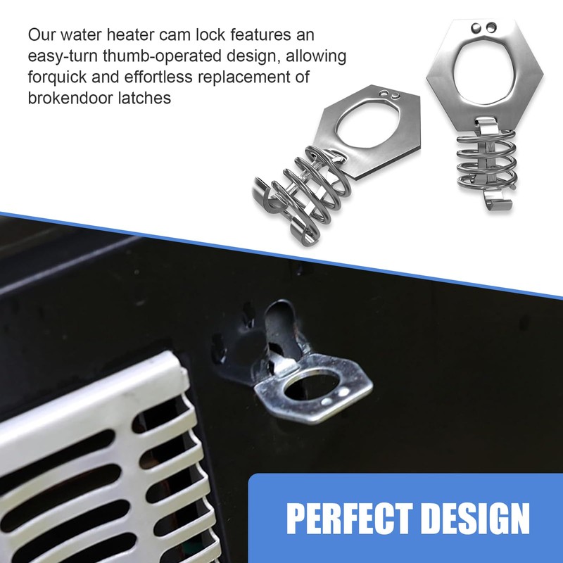 Anyhut 2 PCS RV Water Heater Latch Cam Lock, Stainless