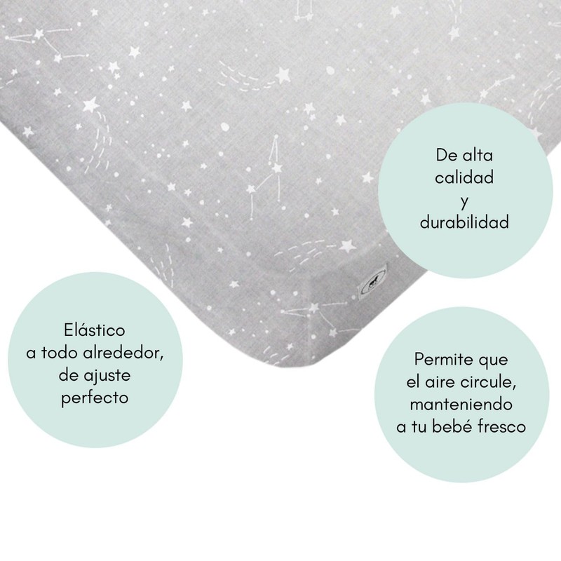 Nap Baby Set de 2 Sábanas Bebé - 100% Algodón