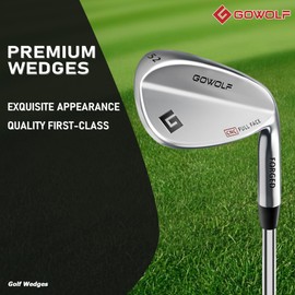 Gowolf 52 Degree Wedge Right Hand - Forged Golf Wedges Full Face for Men, Premium Gap Wedges Sand Wedge Lob Wedge Golf Club for Men, Great Golf Gifts - CNC Milled Face for More Spin (Chrome 52 Degree)