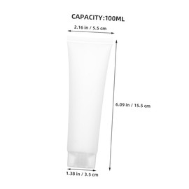 IWOWHERO Travel Size Toiletry Bottles Set 2pcs Plastic Containers Soft Tubes Leakproof Portable for Cosmetics Lotion Mini Bottles Easy to Refill