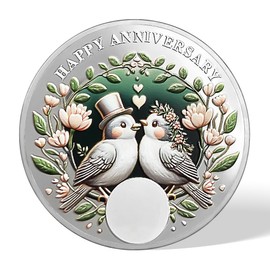 Lovely Swallow Anniversary Coin, Love and Happiness Commemorative Coins - Congratulations Souvenir Present, Marriage Gifts for Wife, Husband, Girlfriend, Boyfriend