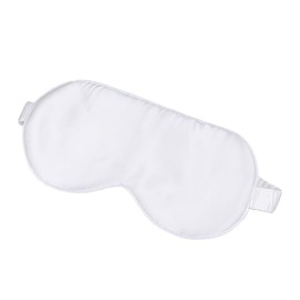 OHPHCALL 1pc Silk Eye Mask for Sleeping Breathable Shading Eyepatch for Travel Home Hotel Use Comfortable Blindfold White for Men Women Natural Silk Eye Cover to Block Light
