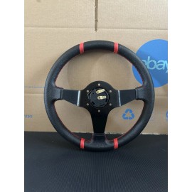 Unbranded 350mm Deep Dish Steering Wheel - Fit 6 hole Hub Like Vertex Nardi NRG Grip