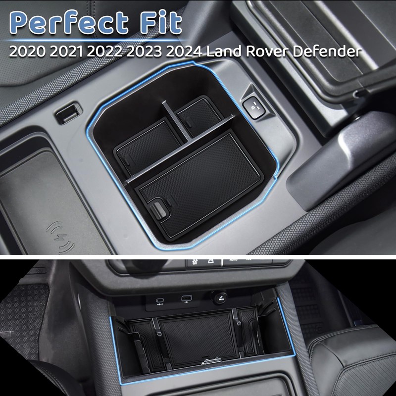 Center Console Organizer Compatible with 2020-2024 Land Rover Defender Armrest