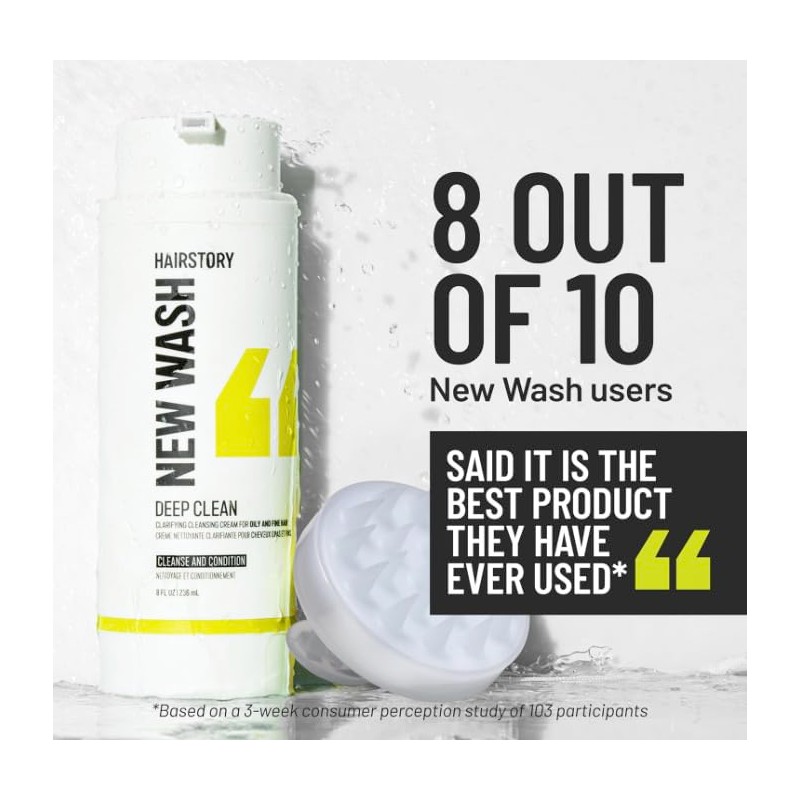 Hairstory New Wash Deep, Clarifying Cleansing Cream for Oily &