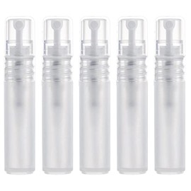 KINBOM 5pcs Perfume Atomizers Refillable, Plastic Spray Bottles for Travel Mister Empty Spritzer Bottles for Hair Face Plants (5ml)