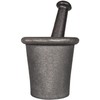 Cast Iron Mortar and Pestle Tool Set Rock-Ore Crusher Grinder