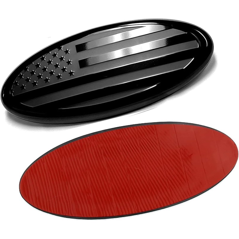 ZSJO 6 inch Front Grille Tailgate Emblem for Ford,American Black