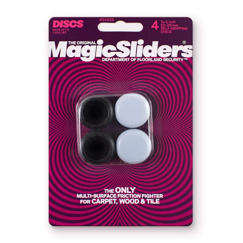 Magic Slider 4-Piece|Size- 7/8"–1"| Round Furniture Sliders | Self-Adhesive Floor