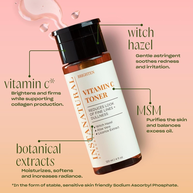 Insta Natural Vitamin C Face Toner Maintains whitening balance and