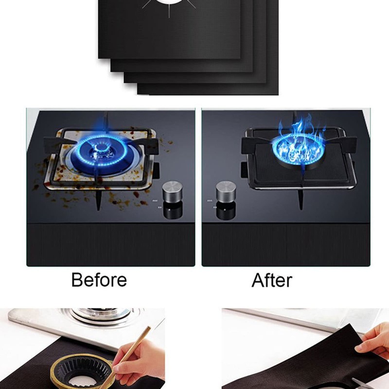 10 Pcs Stove Burner Covers 27 X 27 Cm 0.2mm