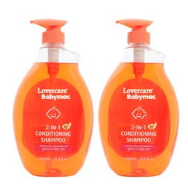 2-Pack Lovercare Babymac 2-in-1 Conditioning Shampoo Tear Free - 2 x 33.8 Fl Oz