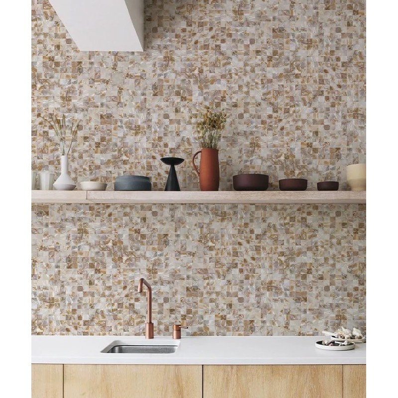 MOPTORLS Peel and Stick Mother of Pearl Shell Backsplash Tile,