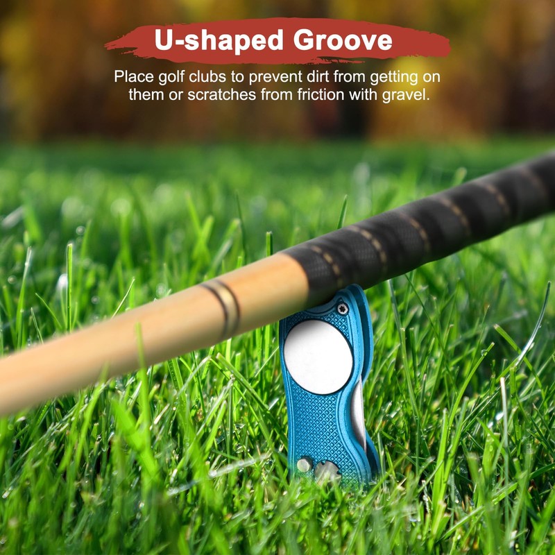 TIXIPEM Golf Divot Repair Tool- Switch Foldable Divot Tool Rack