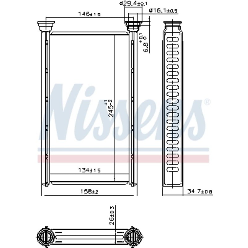 NISSENS Heat Exchanger Interior Heating 707209