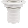 Five Oceans White Straight Thru-Hull Fitting Connection for Hose, 1-1/2