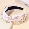 PHALIN Bow Headband for Women Gold Butterfly Bow Knot Headbands