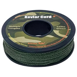 emma kites 100% Blade Kevlar Line Cord Camo Green Camo Color 37M x 90kg / 200lb Size Abrasion Resistant High Strength Paracord Tent Line Use Camping Fishing Survival Outdoor Sports General Purpose