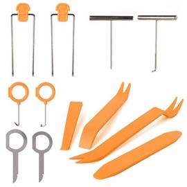 Auto Trim Removal Tool,Auto Door Clip Panel Trim Removal Tool Kits Stereo Radio Interior Light Repair Tool Kit,12 Pieces Door Panel Removal Tools for Dash Center Console Installation and Remover