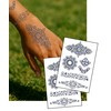 Henna-Style Semi-Permanent Tattoos – 2 Sheets of 7x4" Long-Lasting Arm