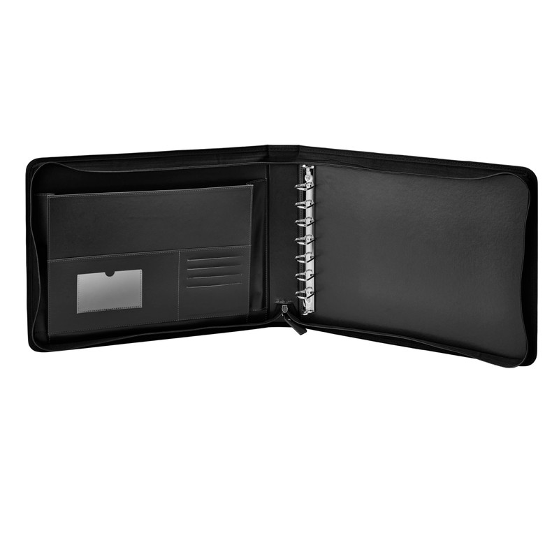 GALLAWAY LEATHER 7 Ring Checkbook Binder for Business Checks, PU