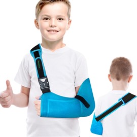 KONSEDIK Arm Sling Shoulder Injury Brace for Kids,Medical Sling with Shoulder Pad for Kids Rotator Cuff Injury,Support Brace for Kids Arm,Wrist, Elbow,Clavicle Fracture Post-Surgery(X-Small)