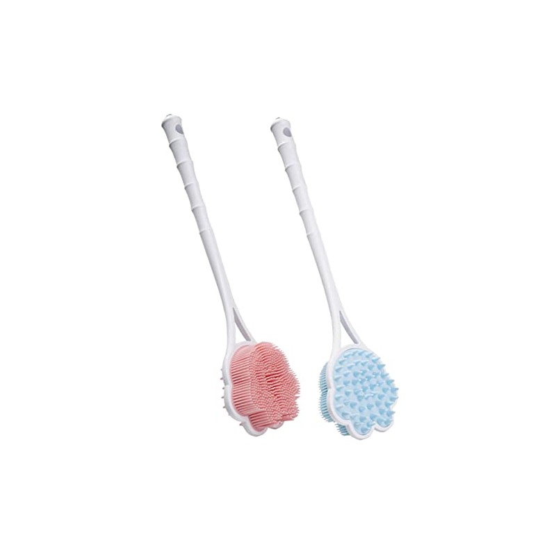 2piezas Cepillos De Baño Mango Exfoliantes De Para Ducha y