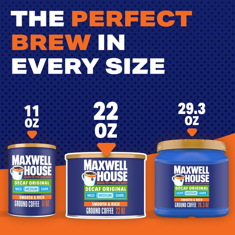 Maxwell House Decaf Original Medium Roast Ground Coffee (22 oz