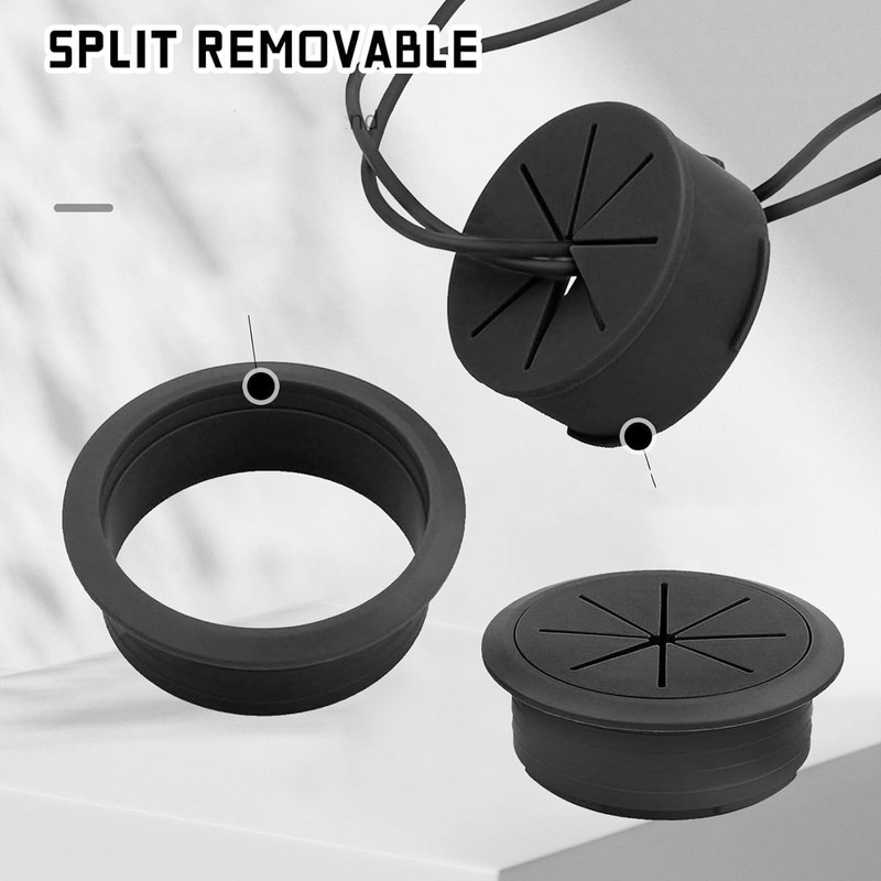 Flexible Cable Grommets 2 Pieces 60 mm Cable Grommets Cable