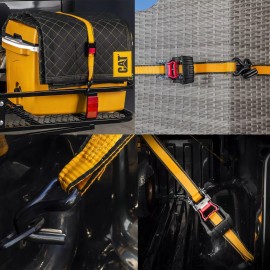 CAT Kit 4 Eslingas Tensores Matraca 4.8m Caterpillar Cat Correa Color Amarillo