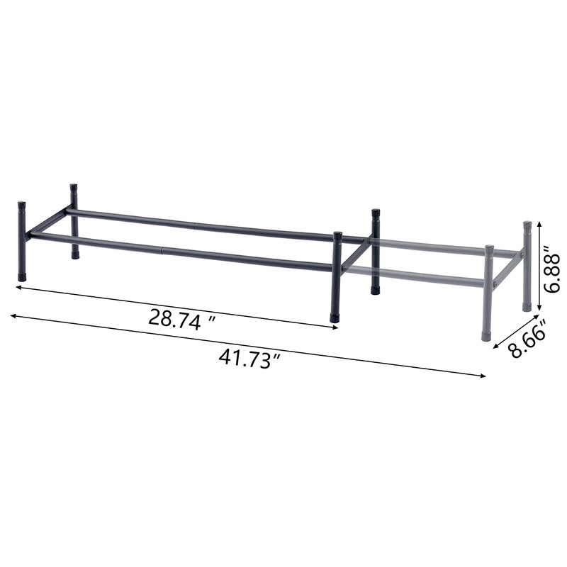 Tajsoon Expandable Shoe Rack for Closet 1 Tier, 28“-41“Adjustable &