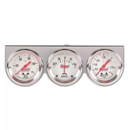 Summit Racing Gauge Kit Analog Console 2 5/8" Water Temperature Oil PSI Ammeter
