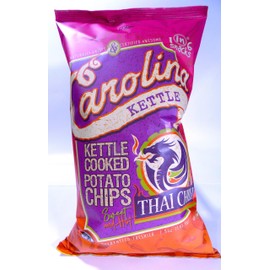 Carolina Kettle Chips Sweet and Hot "Thai Chili" 5oz bag Certified Awesome Snack 100% Sunflower Oil