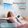 2 white universal remote controls for air conditioners, compatible with